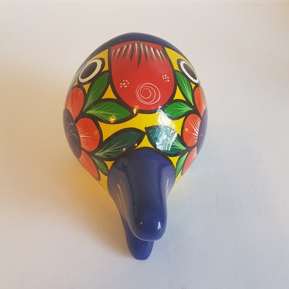 Vintage Mexican Folk Art Ceramic Big Mouth Fish Sponge Holder Hand painted Blue - Picture 11 of 16
